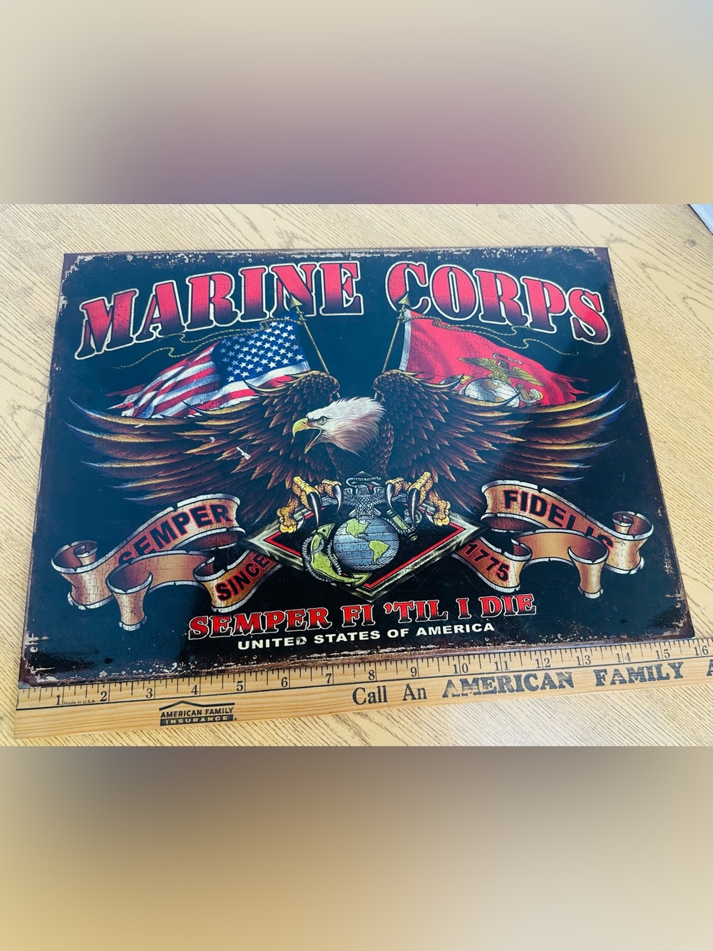 MARINE Semper Fi Till I Die Military USA  Metal Sign